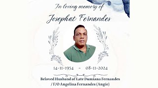 Memorial service of Josephat Fernandes on 09112024at Our Lady of Lourdes Churchmass at 4pm IST [upl. by Aihsenor]