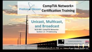 Understanding Unicast Multicast and Broadcast  CompTIA Network N10005 13 [upl. by Desirae]