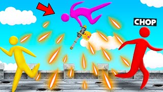 SUPER SMASH CHOP USES OVERPOWERED FLYING MINIGUN TO WIN [upl. by Ahsikar]