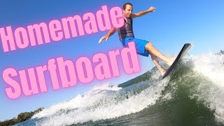 I made a Wakesurf board in my garage and it works better than a bought one [upl. by Noella]