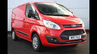 Used Ford Transit Custom 20 TDCi 105ps Low Roof Trend Van Red 2017 [upl. by Anett]