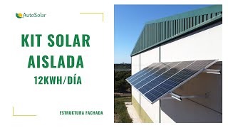 Instalación Kit Solar Aislada 12kWhdía  Estructura fachada [upl. by Aihsik]