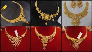 Beautiful Gold Necklace Design  Bridal Gold Necklace  Light Weight Gold Necklace [upl. by Samul]