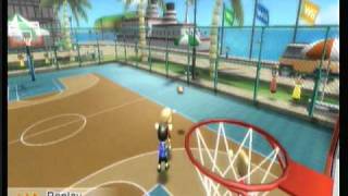 Wii Sport Resort Basketball  Buzzer Beater to Reach Superstar Class  1715 [upl. by Gibb]