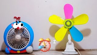 🔴COLORFUL FAN 5 PROPELLER❗KIPAS ANGIN BALING 5 WARNA WARNI KIPAS ANGIN KARAKTER DORAEMON [upl. by Inaj]