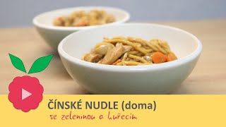 ČÍNSKÉ NUDLE s kuřecím masem  ochutnejte Asii [upl. by Ahsaek225]