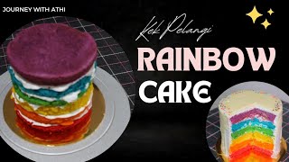 Resepi Kek PelangiRainbow Cake RecipeJourney With AthiTamil [upl. by Tedie]