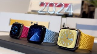 2024 Official Apple Watch BRAIDED SOLO LOOPS light Blue Sunshine Pink [upl. by Mossberg]