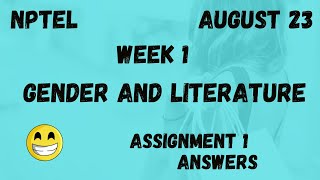 Assignment 1  Gender And Literature Week 1  NPTEL HanumansView [upl. by Norling3]