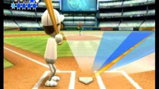 Wii Sports Baseball  Platinum Medal  Swing Control [upl. by Meldon]