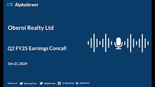 Oberoi Realty Ltd Q2 FY202425 Earnings Conference Call [upl. by Iveel]