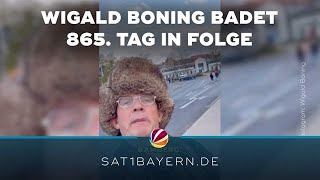 Baden bei Minusgraden Komiker Wigald Boning badet 865 Tag in Folge [upl. by Nereids]