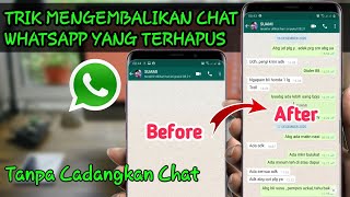 Wajib tau 🔥Cara mengembalikan chat whatsapp yang terhapus [upl. by Airelav]