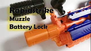 Nerf Rapidstrike  Muzzle as Battery case lock [upl. by Berrie]