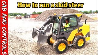 How to run a skid steer Basics from cab controls amp operation for the Noob [upl. by Noland]