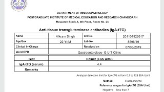 TTG IgA Test for Celiac disease antibody test in Hindi [upl. by Telfer]