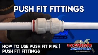 How to use push fit pipe  push fit fittings [upl. by Abixah]