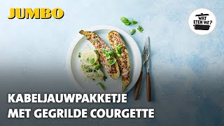 Wat eten we Kabeljauwpakketje met gegrilde courgette [upl. by Ahsiadal209]