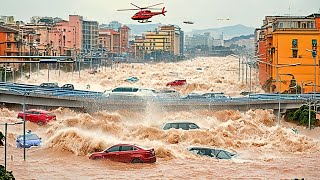 Mass Evacuation in Spain City washed away after severe flooding in Valencia bridge collapsed [upl. by Ravi]