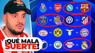 REACCIONANDO al SORTEO de OCTAVOS de LA CHAMPIONS LEAGUE NOS TOCA EL PEOR EQUIPO POSIBLE [upl. by Drye758]