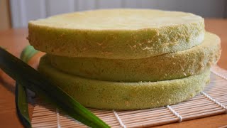 Pandan Chiffon Layer Cake  Sponge Cake [upl. by Ricki]