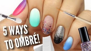 5 Ways To Get Ombre  Gradient Nails [upl. by Yanetruoc]