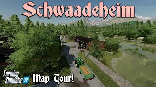 LAST MOD MAP OF THE YEAR “SCHWAADEHEIM” FS22 MAP TOUR  Farming Simulator 22 Review PS5 [upl. by Auos]