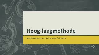 Hoog laagmethode [upl. by Swaine]