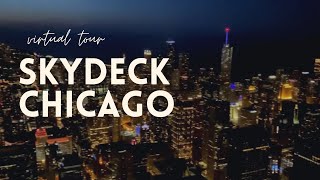 Skydeck Chicago at night  Virtual tour [upl. by Jonme]