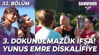 SURVIVOR ALL STAR 2024 YUNUS EMRE DİSKALİFİYE ŞOKU 3 DOKUNULMAZLIK İFŞA 32 BÖLÜM CANLI İZLE TV 8 [upl. by Strain]