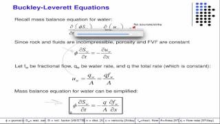 BuckleyLeverett Theory [upl. by Ehtiaf307]