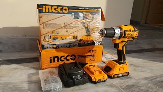 INGCO LITHIUM ION BRUSHLESS IMPACT DRILL 20V  CIDLI 20608 [upl. by Llennor]