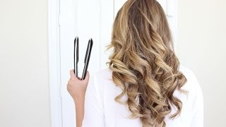 How To Curl Your Hair With A Flat Iron  Long Lasting [upl. by Aenaj]