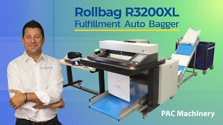 Rollbag R3200XL Fulfillment Auto Bagger packaging poly mailer bags of different lengths [upl. by Eentroc]