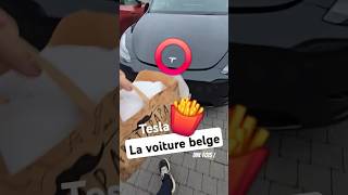 Tesla  voiture Belge 🤣 Tesla humour belge frite hack lifehack astuce [upl. by Arianne]