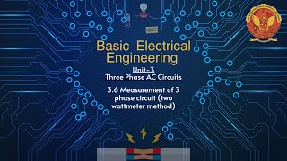 36 Measurement of 3 phase circuit two wattmeter method  BT104 [upl. by Dunning963]