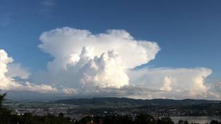 Timelapse of Cumulus Nimbus over northern Swiss Alps [upl. by Norehc]