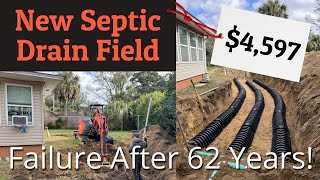 We Dug Up Our Entire Yard To Install A New Septic Drain Field [upl. by Netsuj924]