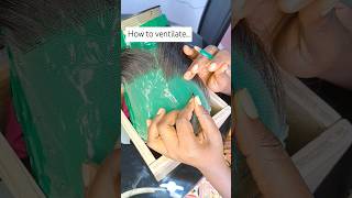 Diy  How to ventilate closure shortfeed youtubeshorts shorts ventilation wigmaking handcraft [upl. by Nnaes]