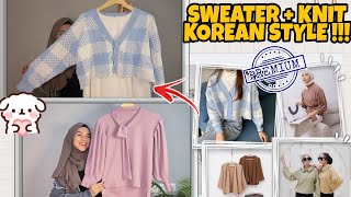 SHOPEE HAUL SWEATER KNIT KOREAN STYLE  PREMIUM MURAH [upl. by Leilamag]