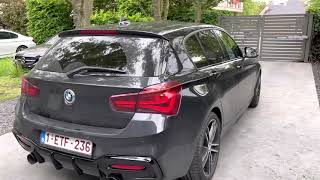 ICON CUSTOM EXHAUST  BMW F20 118i  RIEGER DIFFUSER  STRAIGHT PIPE  B38  TO M140i LOOK [upl. by Gallenz]