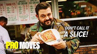 Adam Richman Eats Four Iconic New York Pizza Styles  Pro Moves [upl. by Eeliab]