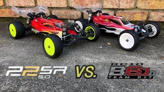 TLR 22 50 vs Team Associated B61D review [upl. by Eleda]