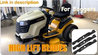 Cub Cadet 1050 LGTX Mower Blade Replacement [upl. by Arihsak161]