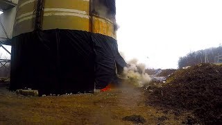 Duke Energy Wabash River Plant Chimney  Controlled Demolition Inc [upl. by Gnidleif]