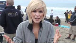 Nautica Malibu Triathlon 2010  Interview with Kimberly Caldwell [upl. by Elwee]