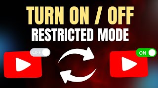 How To Turn On  Off Restricted Mode On YouTube 2024 [upl. by Allison]