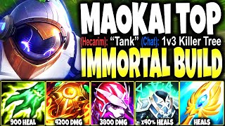 New Maokai Top the KING OF ALL IMMORTAL BUILDS  8000 🔥 DMG amp ∞ HEALS  LoL Top Maokai s12 Gameplay [upl. by Thanh]