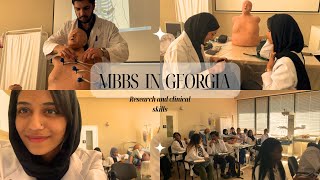 MBBS IN GEORGIA 🩺 first year 2nd sem  research and clinical skills  medical student [upl. by Silsbye190]