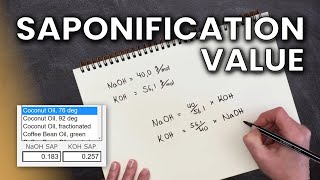 SAPONIFICATION VALUE  All you need to know  Soap Chemistry [upl. by Ytsrik]